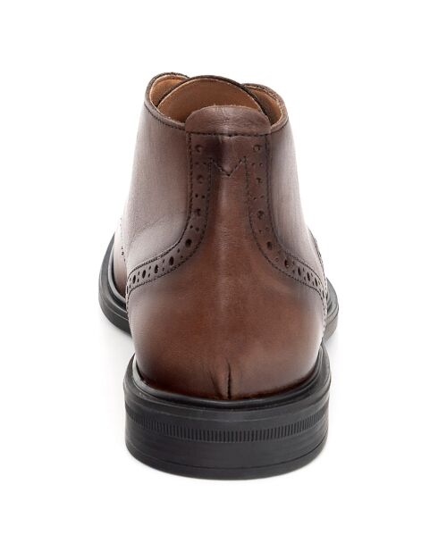 Boots en Cuir Pabine marron
