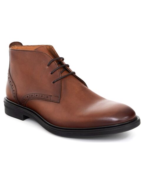 Boots en Cuir Pabine camel