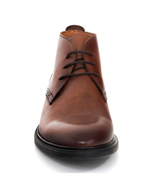 Boots en Cuir Pabine camel