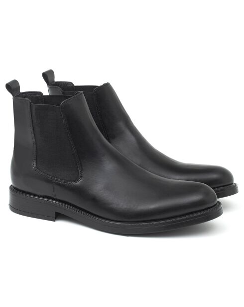Chelsea Boots en Cuir Panuca noires