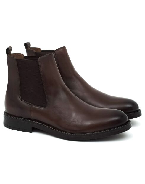 Chelsea Boots en Cuir Panuca marron