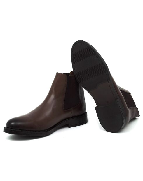 Chelsea Boots en Cuir Panuca marron