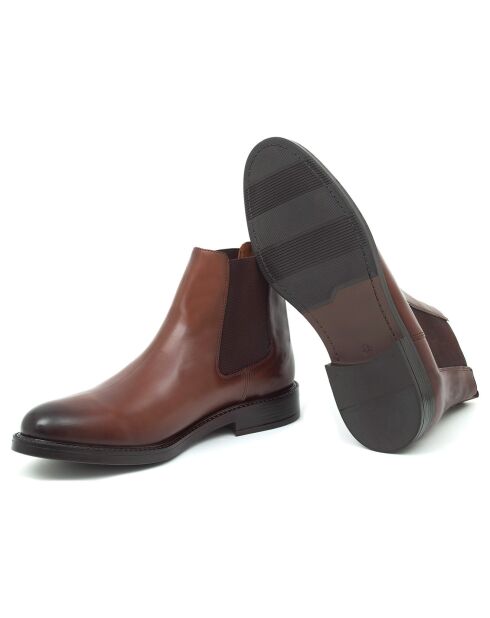 Chelsea Boots en Cuir Panuca camel