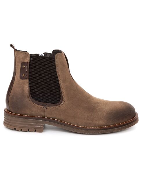 Chelsea Boots en Cuir Savoli taupe