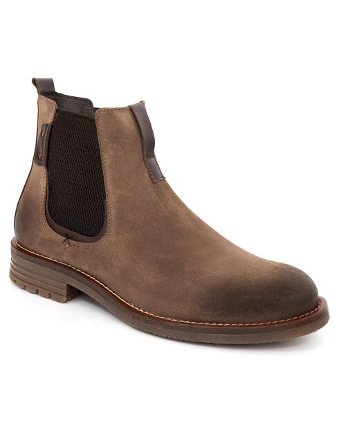Chelsea Boots en Cuir Savoli taupe