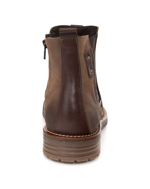 Chelsea Boots en Cuir Savoli taupe