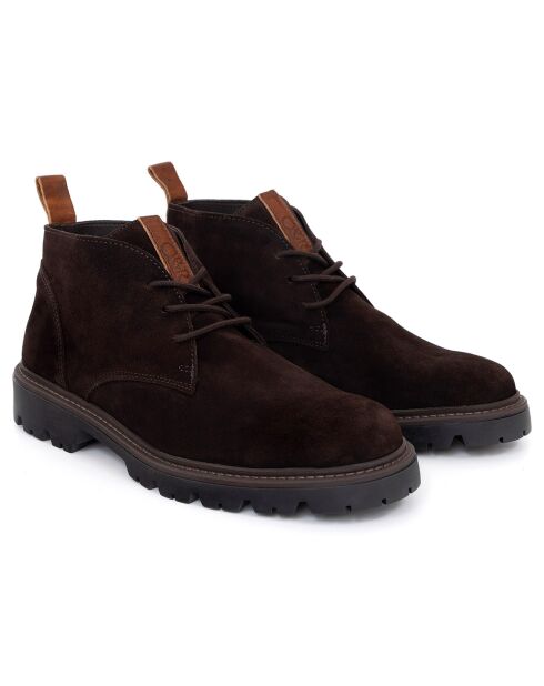 Boots en Cuir Serupe marron
