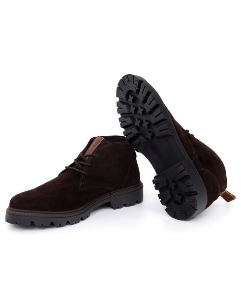 Boots en Cuir Serupe marron