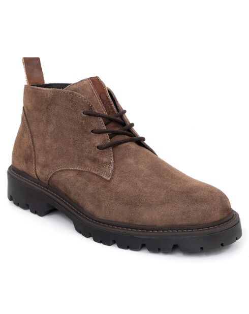 Boots en Cuir Serupe taupe
