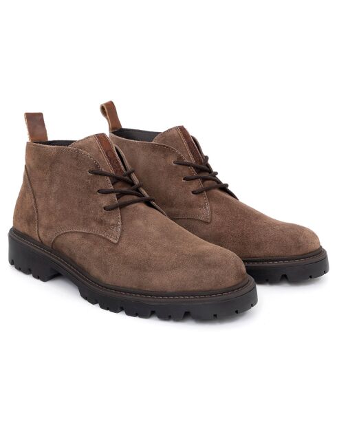Boots en Cuir Serupe taupe