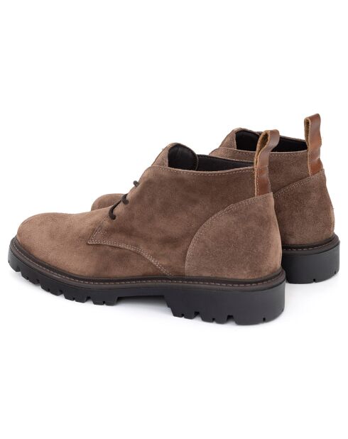 Boots en Cuir Serupe taupe