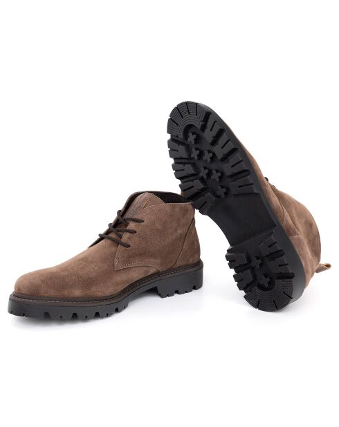 Boots en Cuir Serupe taupe