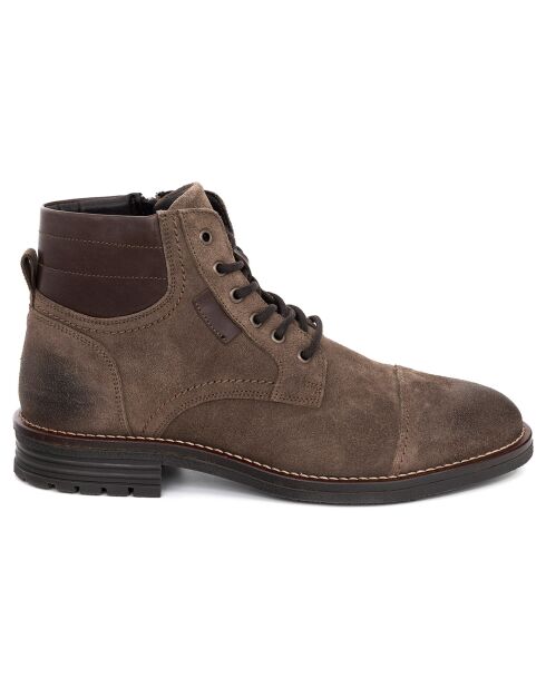 Boots en Cuir Sidaz taupe