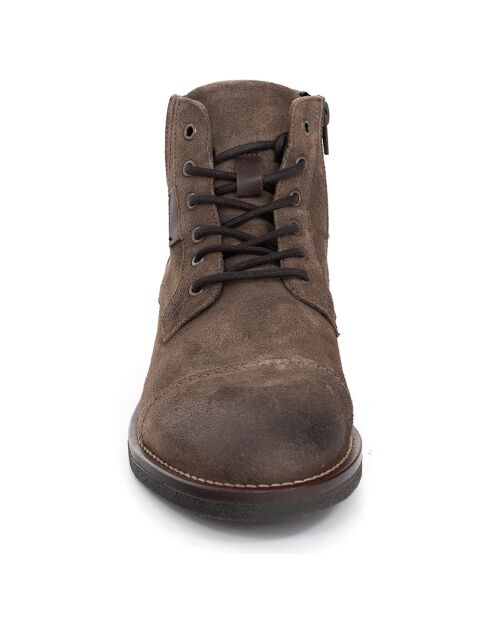 Boots en Cuir Sidaz taupe