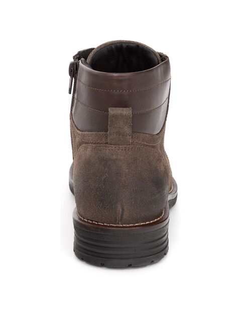 Boots en Cuir Sidaz taupe