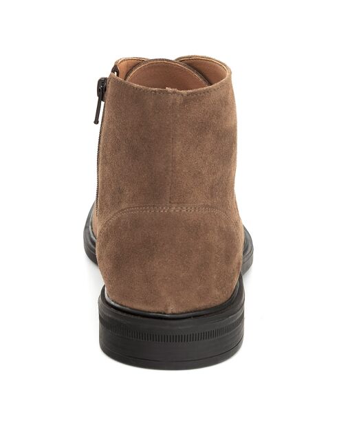 Boots en Cuir Simali taupe