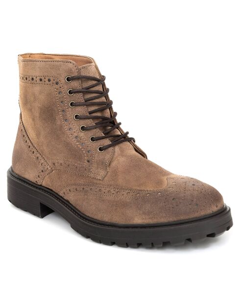 Boots en Cuir Siminor taupe