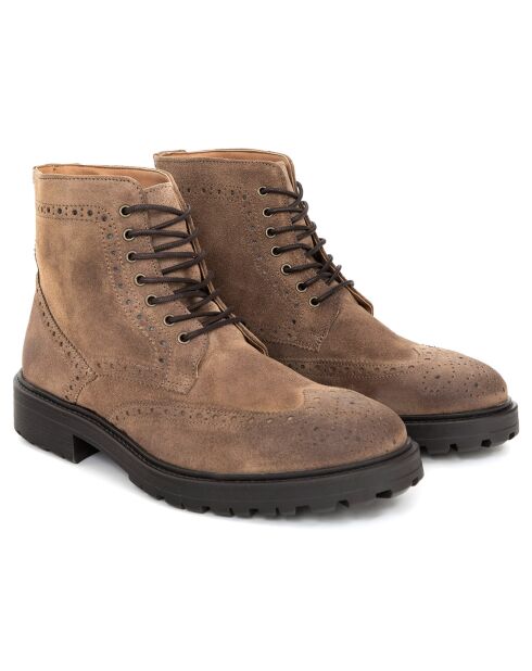 Boots en Cuir Siminor taupe