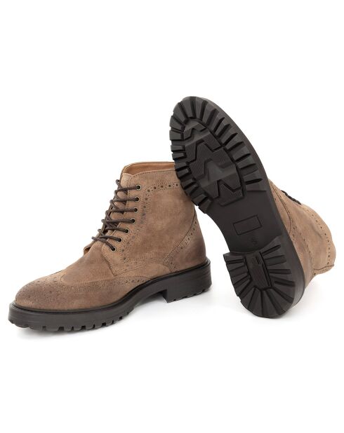Boots en Cuir Siminor taupe