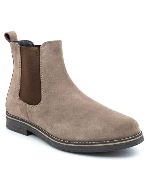 Chelsea Boots en Cuir Sipame taupe