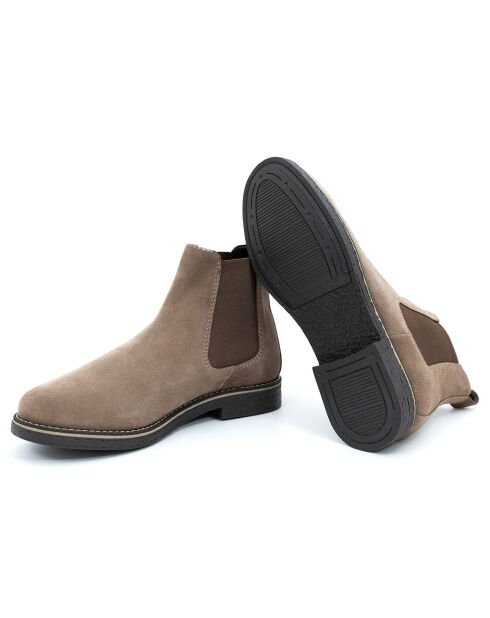 Chelsea Boots en Cuir Sipame taupe