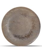 Plat décoratif en Grès Bullet marron - 10x46x46 cm