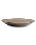 Plat décoratif en Grès Bullet marron - 10x46x46 cm