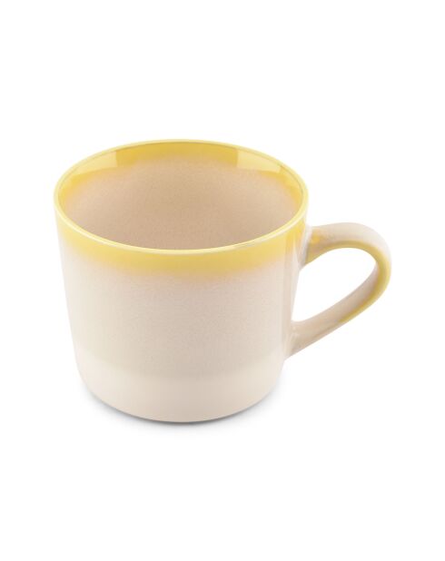 4 Chopes en Porcelaine Vera jaunes- 35 cl