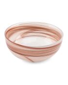 6 Bols Twirl transparent/ambre - D.15 cm