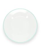 Service de Table en Porcelaine Prim blanc/vert - 20 Pièces