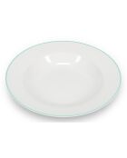 Service de Table en Porcelaine Prim blanc/vert - 20 Pièces