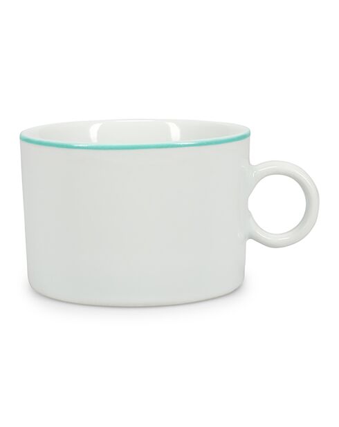 Service de Table en Porcelaine Prim blanc/vert - 20 Pièces