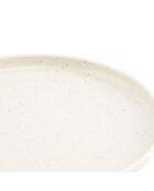 6 Assiettes plates en Porcelaine Dot blanches - D.20 cm
