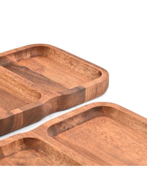 Planche à servir en Bois Chop marron - 19x3x28 cm