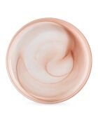 6 Assiettes plates Twirl transparent/ambre- D.21 cm