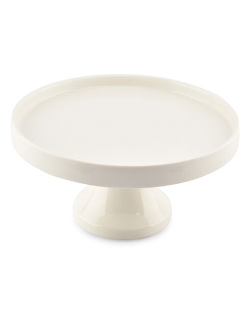 Plat à tarte sur pied en Porcelaine Cucina blanc - 22.5x11.5x22.5 cm
