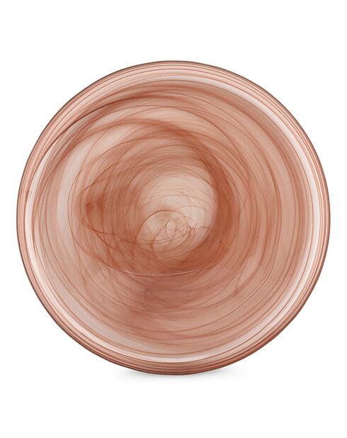 6 Assiettes plates Twirl  transparent/ambre - D.28 cm