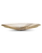 Cesta dorada Twisted Iris - 40,5x5x40,5 cm