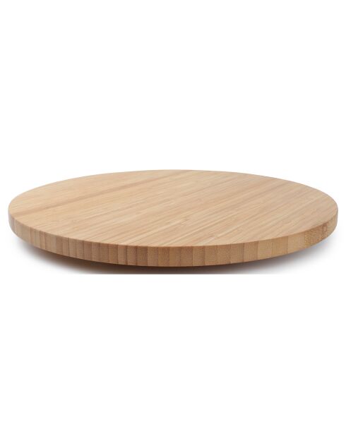 Plateau tournant en BambouSendai marron - 45.5x4.5x45.5 cm
