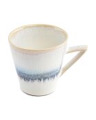 4 Tasses en Grès Stripes beiges - 18 cl