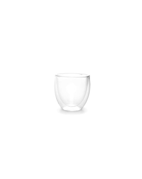 2 Tasses à moka double paroi Vienna transparentes - 9 cl