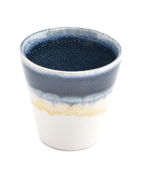 4 Tasses en Grès Flow bleues - 18 cl