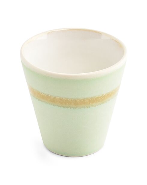 4 Tasses en Grès Flow vertes  - 18 cl