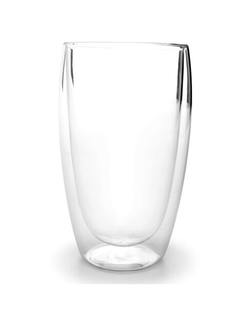 2 Chopes verre double paroi Vienna transparents - 44 cl