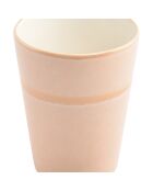 4 Chopes en Grès Flow roses - 37 cl