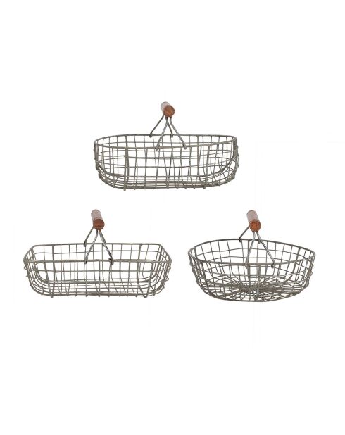 3 Paniers avec anse  naturel