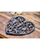 Dessous de plat rhodonea brun  -  19x18 cm