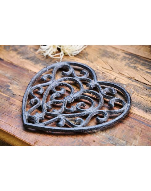 Dessous de plat rhodonea brun  -  19x18 cm