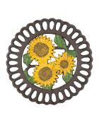 Dessous de plat tournesol  jaune/brun  -  19.5 cm
