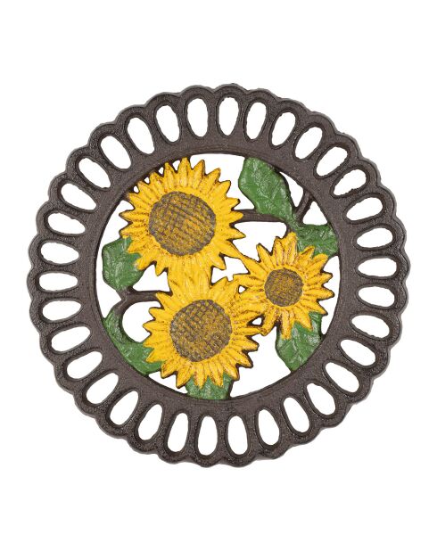 Dessous de plat tournesol  jaune/brun  -  19.5 cm